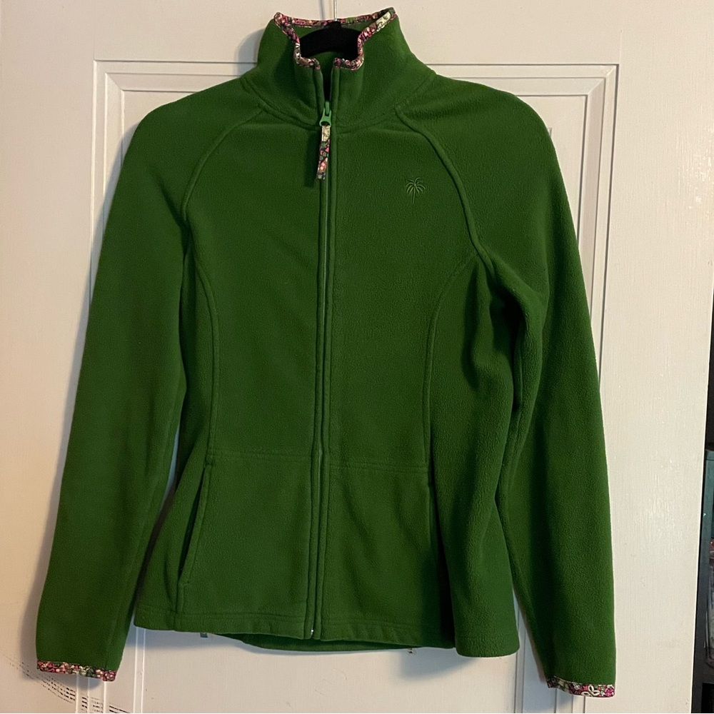 Lilly Pulitzer Green Jacket Full Zip Fleece